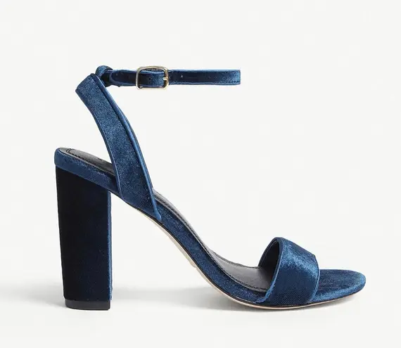 Sandro NEW Adrianne Velvet Block Heels In Turquoise size 38