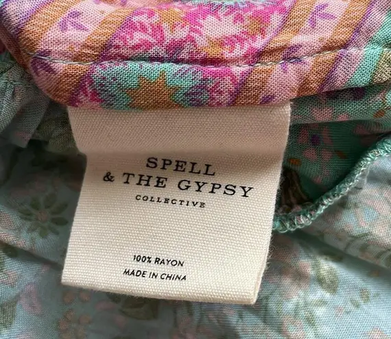 Spell & The Gypsy Collective City Lights Blouse Sage Blush