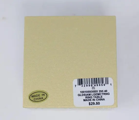 Charter Club Emerald Cut Red Crystal Gold Plated CZ Ring 9