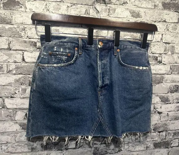 Goldie EUC Log Angeles Premium Denim Skirt Dark Wash Size 32