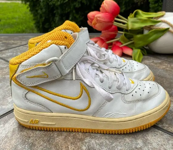 Nike  Air Force 1 Mid SC White / University Gold Youth 5 Women’s 6.5