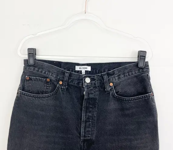 RE/DONE Redone Aged Black High-Rise Stove Pipe Jeans