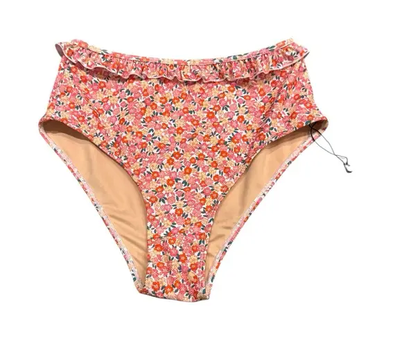 Faithfull the Brand Revolve Frida Bikini Bottom Floral Pink Size Medium NWOT