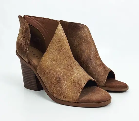 Diba True Honey Suckle Block-Heel Leather Sandals in Tan | Size 7