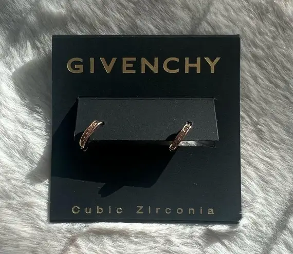 Givenchy Pavé Small Huggie Hoop Earrings, .4" New w/Tag