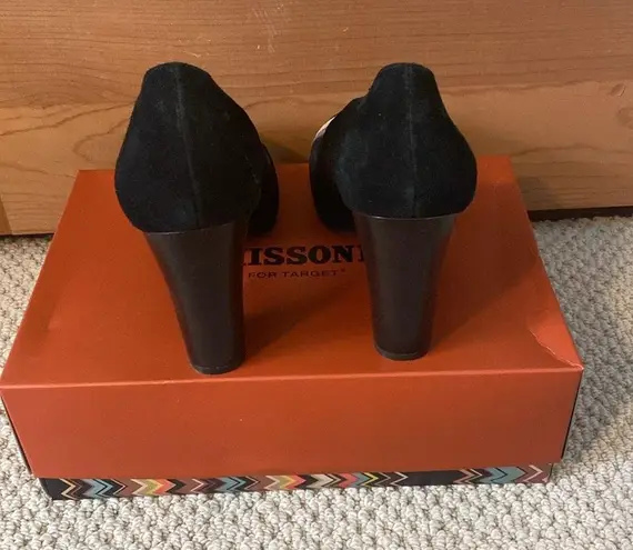 Missoni for Target Black Suede Size 9 1/2 Ladies High Heel Pumps Size 9.5 Shoes