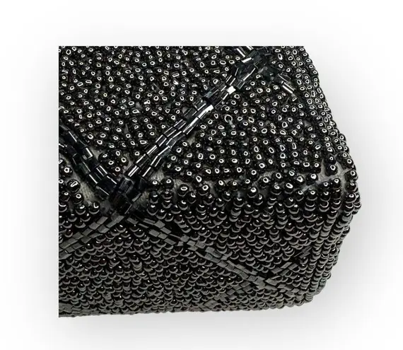 Vintage 50ās: Magid 𣓠Mini Beaded Top Handle Handbag Evening Bag 𣓠Black š£“