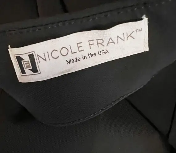 Nicole Frank Zip Off Bell Sleeves Fruzsina Top Swiss tech Stretch Fabric Small Black