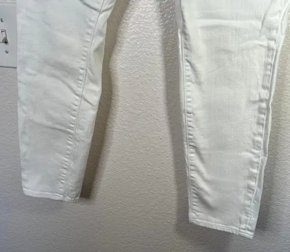 Loft Outlet Womens White Mid Rise Stretch Skinny Ankle Jeans Size 6