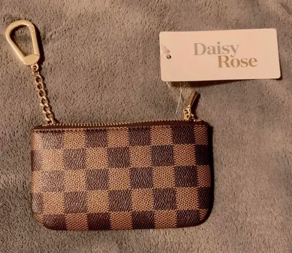 Daisy rose checkered key pouch sale