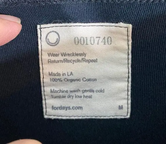 For Days Women's Black Loose Fit Organic Cotton Cropped Sweatshirt Size M Size M