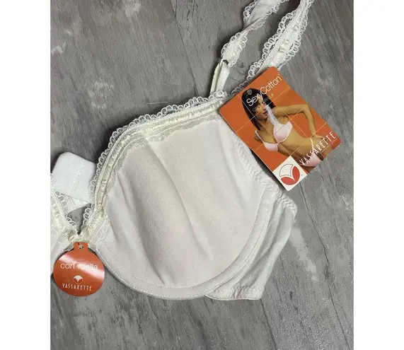 Vassarette Women's White Ice 34C Lace No Slip Straps Bra