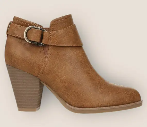 Dr. Scholl’s Women’s Kickstart Ankle Booties – Honey Brown Smooth, Size 9 (NWOB)