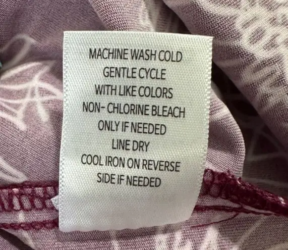 Fortune + Ivy Floral Flowy Midi Maroon Dress Size Small