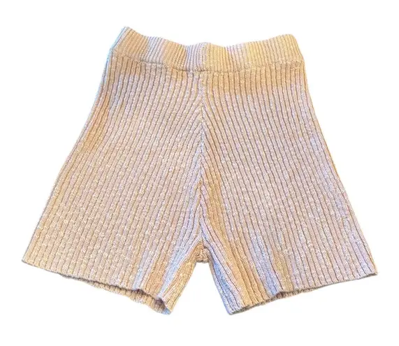 Pink Sweater Shorts Size XS Knit Ribbed