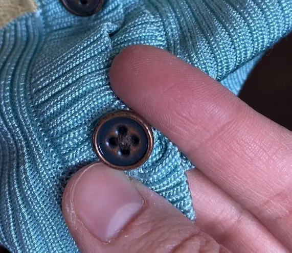 Missoni x Target Chevron fine knit button through cardigan size M Blue Size M