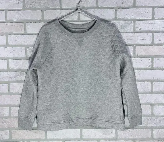 Haven Well Within Quilted Gray Crewneck Sweatshirt Size M Size M