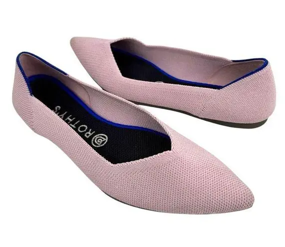 Rothy's The Point Petal Pink Flats Ballet Shoes Women's Casual Size 8.5 Retired