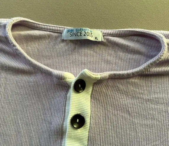 since 2005 Soft Ribbed Henley Top