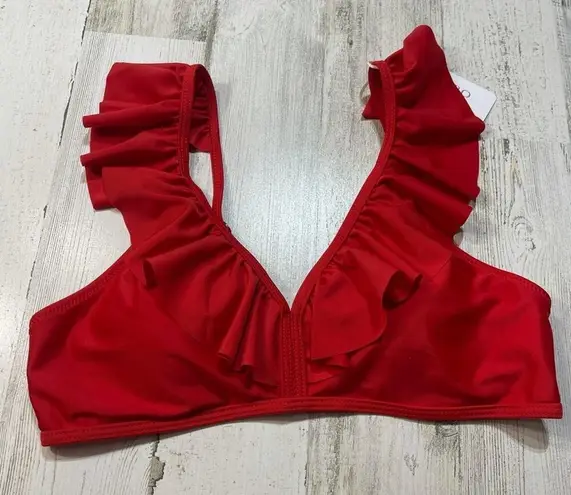 Phurro Medium Ruffled Polka Dot Bikini High Waisted Spaghetti Strap