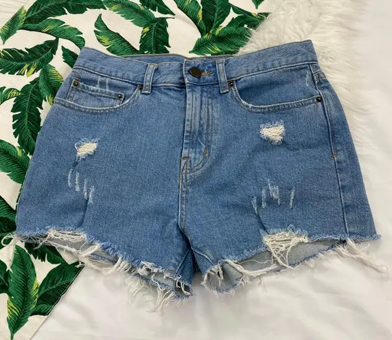 Urban Outfitters UO BDG Girlfriend High Rise Distressed Cutoff Shorts A070