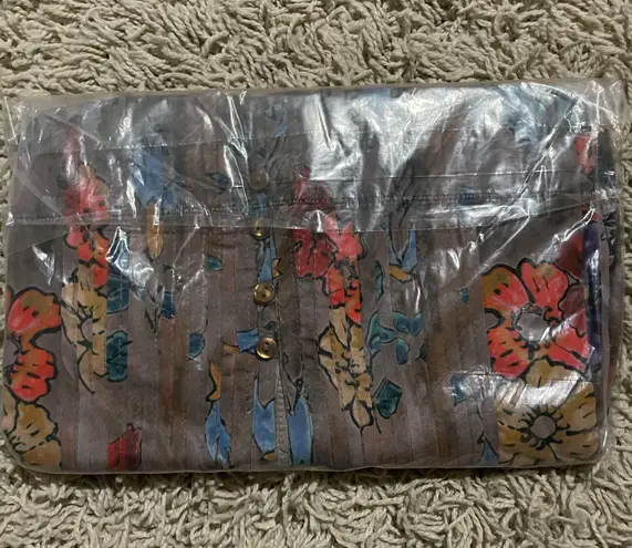 Tolani Collection Petite Printed Woven Tunic w/ Pleat Detail A354807 NWT Large