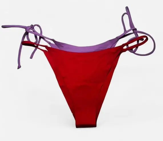 l*space L' NWT Zendaya-Mackena red and purple triangle bikini bottoms thumbnail 7