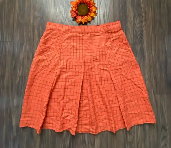 Hell Bunny Orange & Black Check Zora Skirt NWT | 2XL |