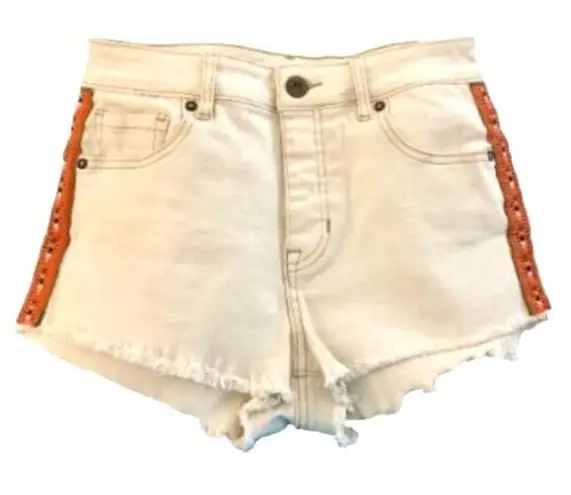 Bullhead Denim Cut Off White High Rise Shorts Trim 3 Denim Boho Urban Outfitters Red Size undefined