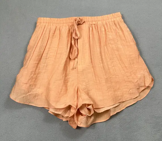 West of Melrose Shorts Womens XL 25 Peach Orange Drawstring Lined High Rise