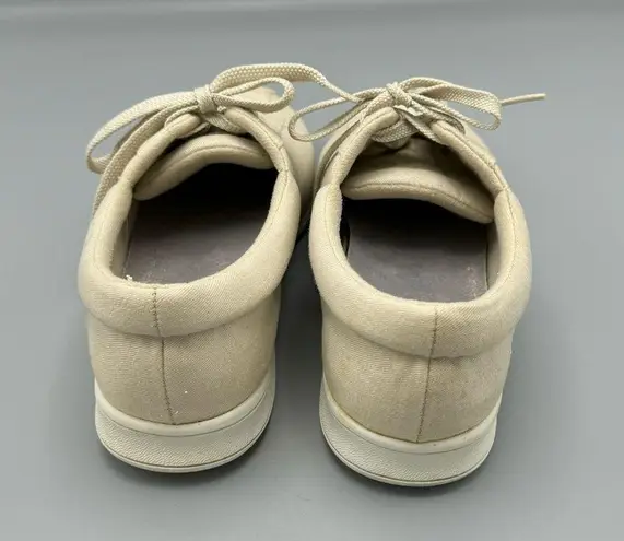 Easy Spirit Womens Natural Canvas Shoes Sneakers Size 8.5 D Lace Up