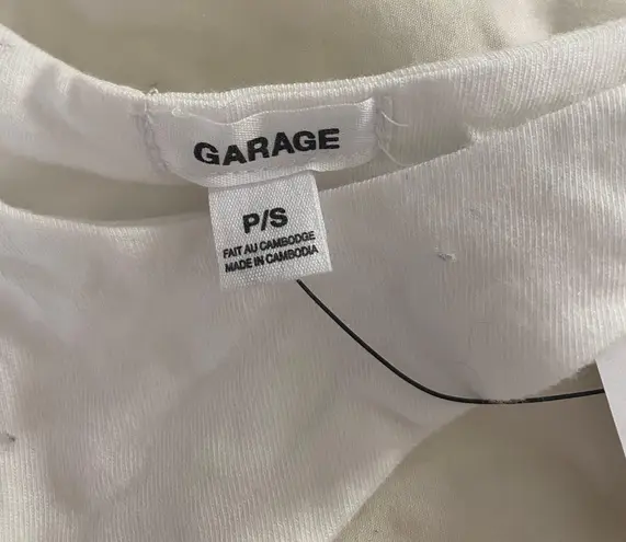 Garage White Crop Top