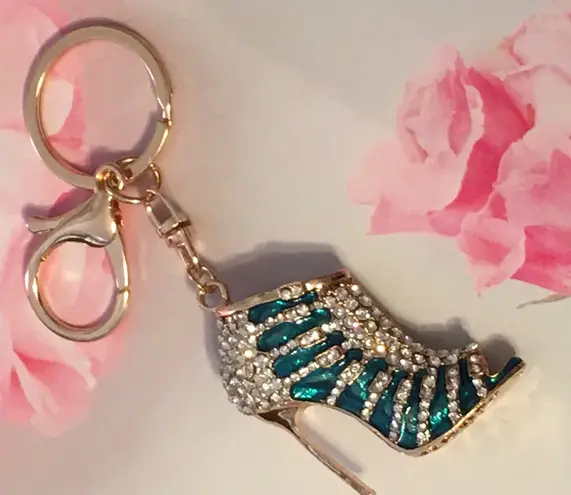 Turquoise Stiletto Keychain Blue