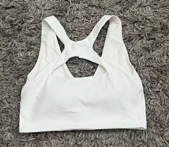 Lululemon  bend this scoop and cross light support bra size s/m white