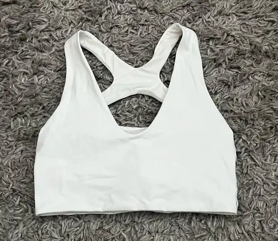 Lululemon  bend this scoop and cross light support bra size s/m white