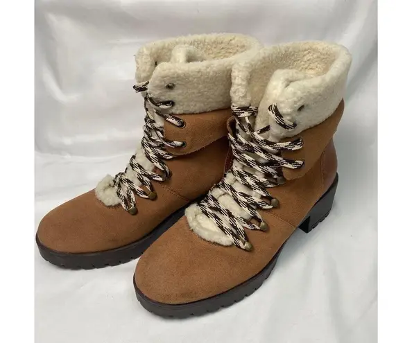 Skechers Brown Suede Lace Up Hiking Snow Boots 8.5