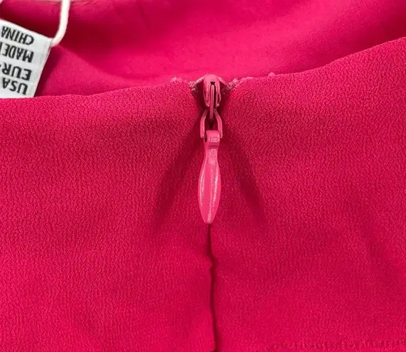 Lucy Paris Dress Size Extra Large NWT Fuchsia Pink Ruffle Tiered Midi Cocktail