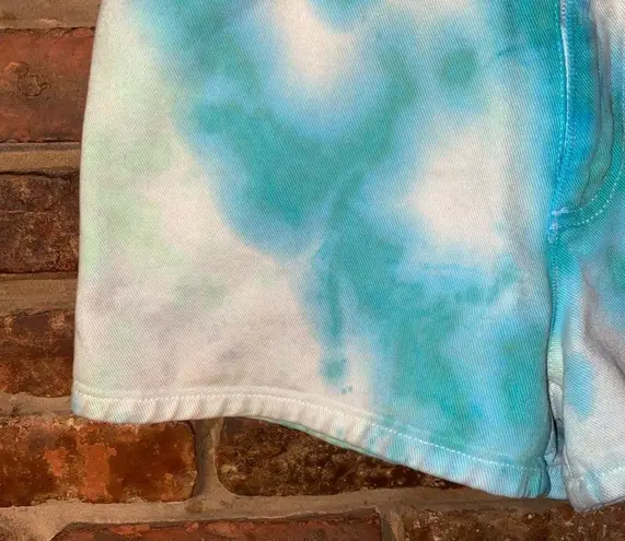 DKNY  Custom Tie Dye Denim Jean Shorts Size 10