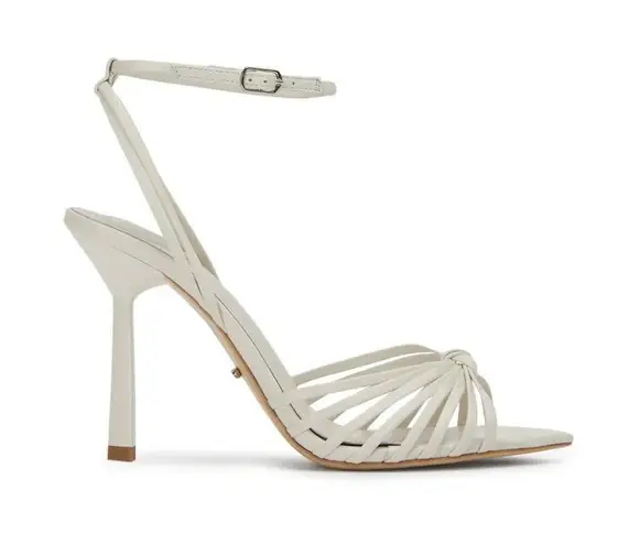 Tony Bianco  Maxos High Heel in Bone Leather 8.5 with box Womens White Sandals