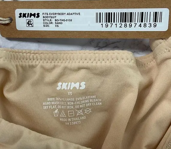 SKIMS Fits Everybody Adaptive Thong Bodysuit Sand XS New