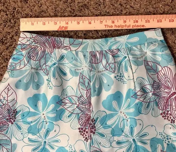 Vintage Papell Petites Pants Womens 4P Used 100% Silk Beaded