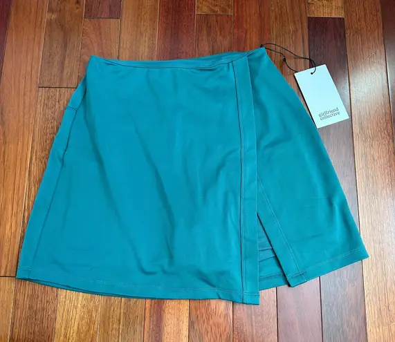 Girlfriend Collective Teal/Green Mini Skirt