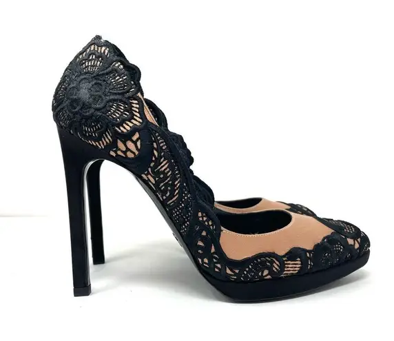 Giorgio Armani couture silk heels, made in Italy