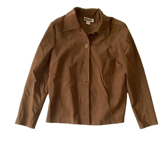 Briggs Vegan Suede Jacket Brown Size M