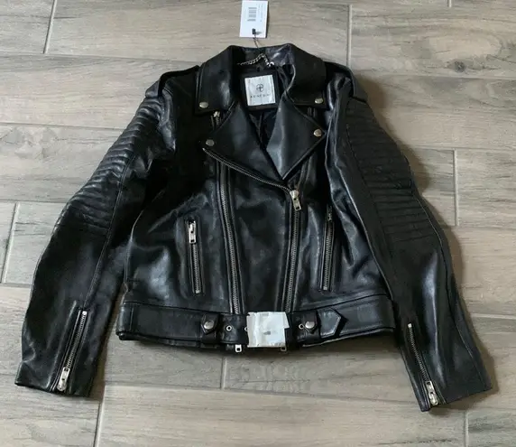 ANINE BING Cassidy black leather jacket