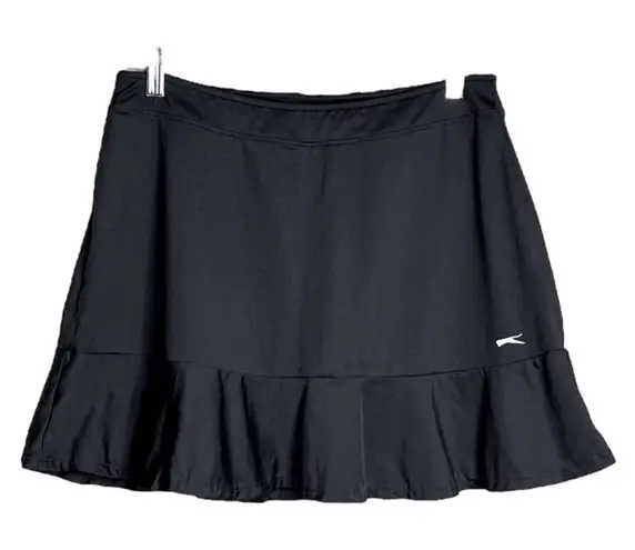 Slazenger Skort Womens Medium Gray Golf Ruffle Mini Neutral Minimal Sportswear