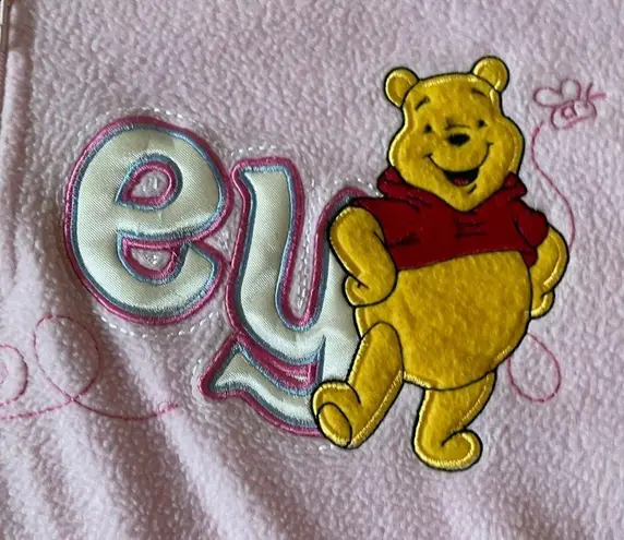 Winnie The Pooh Soft Pink Fleece Hoodie Jacket Women’s Plus Size 3XL A5
