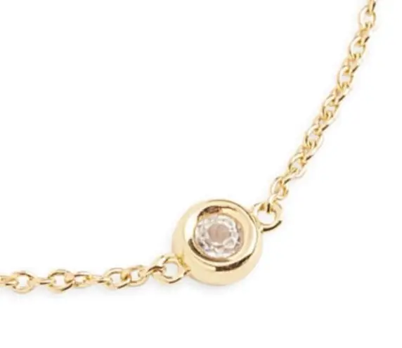 Marrin Costello | 14K Plated Gold & Genuine White Topaz Stone | NWT