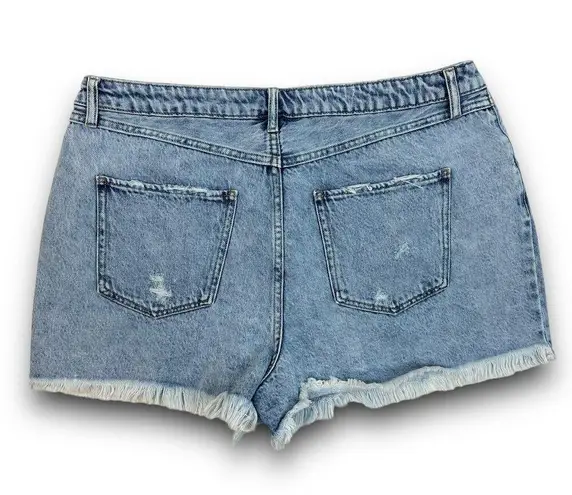 House of Harlow 1960 Denim Jean Cutoffs Shorts Button Fly High Waist Size 32 Blue