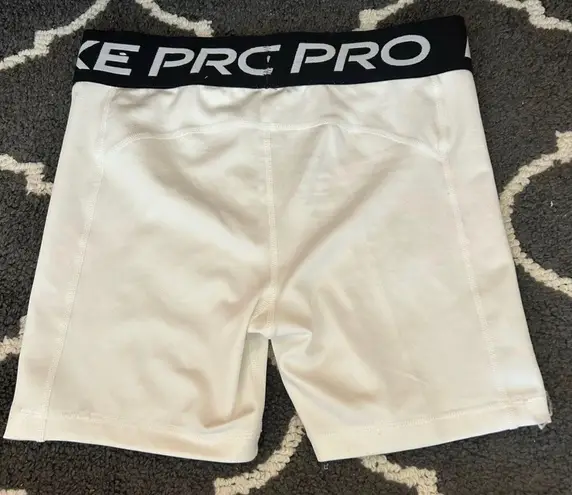 Nike White Pro Spandex Shorts